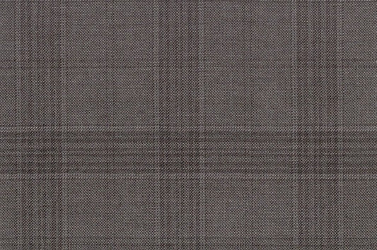 Dormeuil Fabric Grey Check 95% Wool 5% Cashmere (Ref-792025)