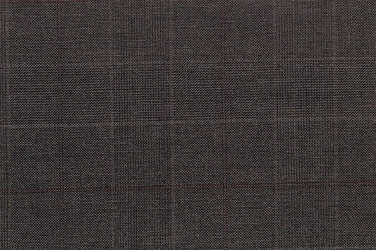 Dormeuil Fabric Grey Check 95% Wool 5% Cashmere (Ref-792026)