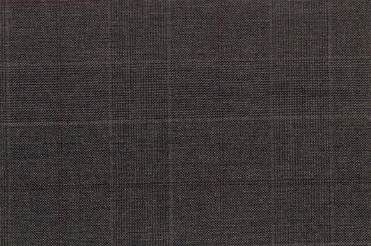 Dormeuil Fabric Grey Check 95% Wool 5% Cashmere (Ref-792026)
