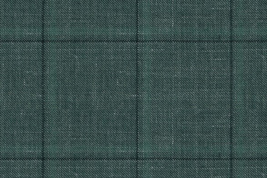 Dormeuil Fabric Green Check 33% Cashmere 29% Wool 29% Silk 9% Linen (Ref-794351)