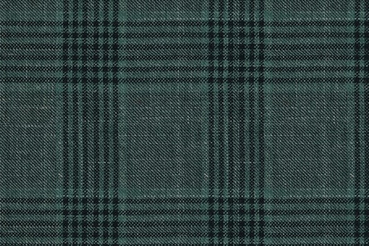 Dormeuil Fabric Green Check 38% Cashmere 29% Wool 25% Silk 8% Linen (Ref-794359)