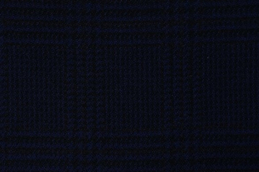 Dormeuil Fabric Navy Check 100% Cashmere (Ref-798202)