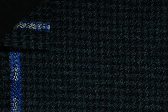 Dormeuil Fabric Blue Houndstooth 100% Cashmere (Ref-798204)