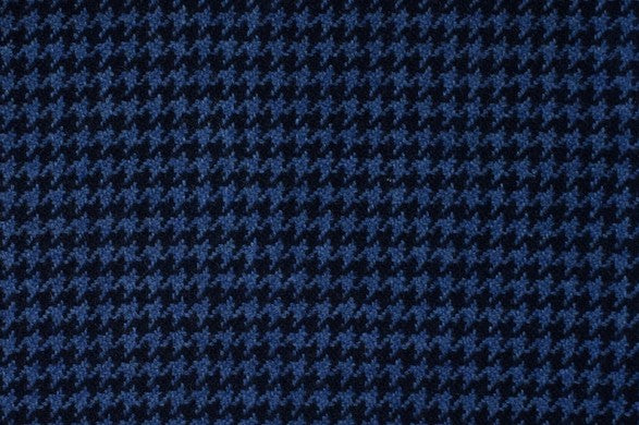 Dormeuil Fabric Blue Houndstooth 100% Cashmere (Ref-798205)