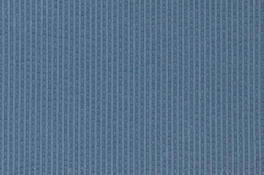 Dormeuil Fabric Blue Stripe 16% Silk 63% Cotton 16% Polyamide 5% Lycra (Ref-804496)