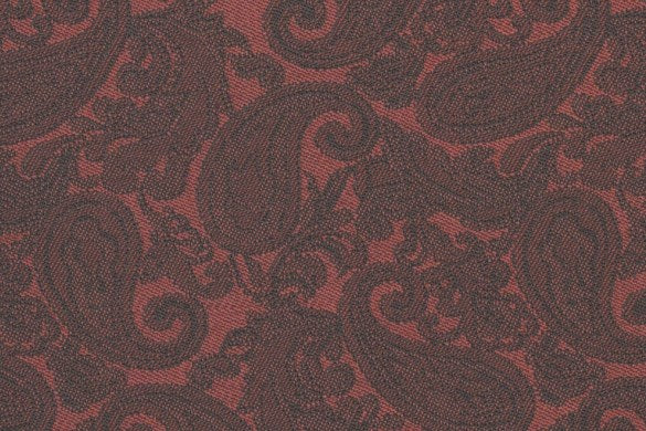 Dormeuil Fabric Red Jacquard 80% Wool 20% Silk (Ref-818053)