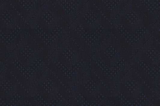 Dormeuil Fabric Navy Jacquard 88% Wool 12% Silk (Ref-818101)