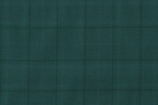 Dormeuil Fabric Green Check 100% Wool (Ref-838101)