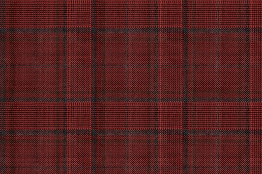 Dormeuil Fabric Red Check 100% Wool (Ref-838103)