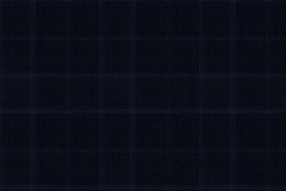 Dormeuil Fabric Navy Check 100% Wool (Ref-838104)