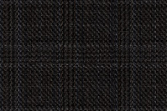 Dormeuil Fabric Brown Check 100% Wool (Ref-838106)