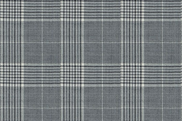 Dormeuil Fabric Grey Check 100% Wool (Ref-838115)