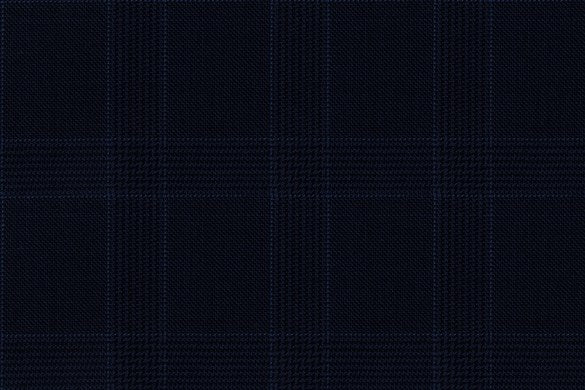 Dormeuil Fabric Navy Check 100% Wool (Ref-838120)