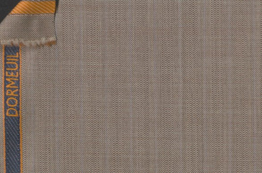 Dormeuil Fabric Beige Stripe 100% Wool (Ref-838134)
