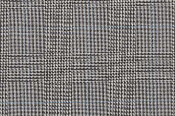 Dormeuil Fabric Black/White Check 100% Wool (Ref-838136)