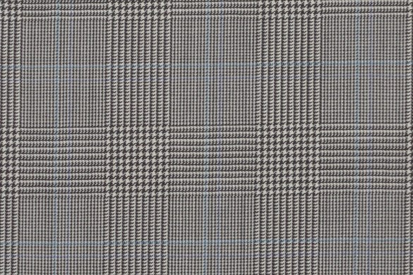 Dormeuil Fabric Black/White Check 100% Wool (Ref-838136)