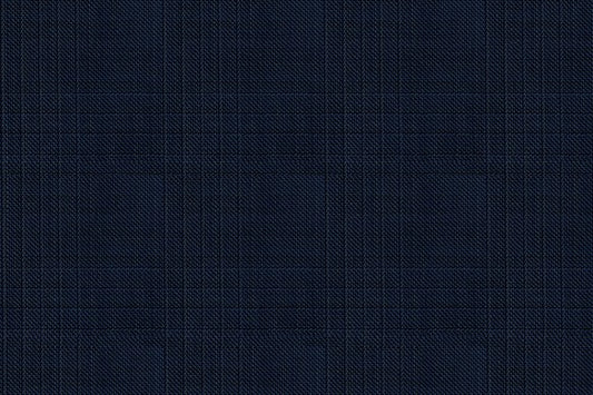 Dormeuil Fabric Blue Check 100% Wool (Ref-838139)
