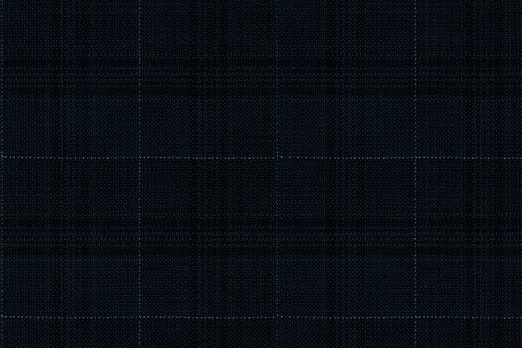 Dormeuil Fabric Navy Check 100% Wool (Ref-838141)