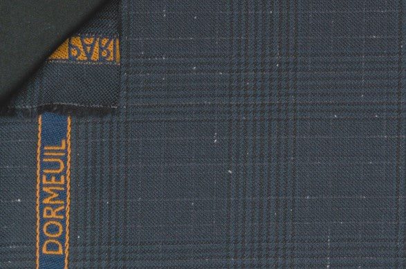 Dormeuil Fabric Green Check 100% Wool (Ref-838181)