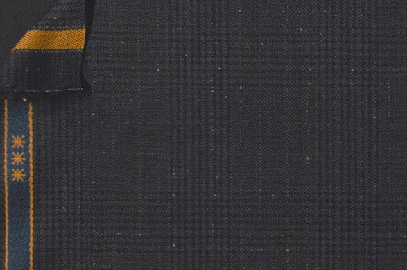 Dormeuil Fabric Blue Check 100% Wool (Ref-838182)