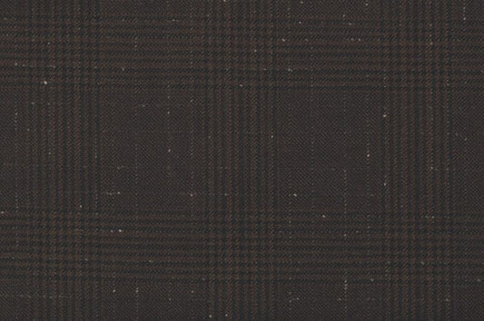Dormeuil Fabric Brown Check 100% Wool (Ref-838183)