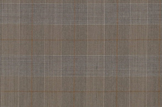 Dormeuil Fabric Beige Check 100% Wool (Ref-838188)