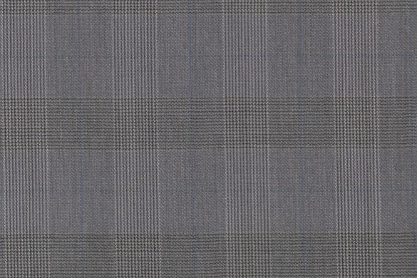 Dormeuil Fabric Blue Check 100% Wool (Ref-838189)