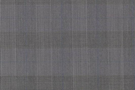 Dormeuil Fabric Blue Check 100% Wool (Ref-838189)