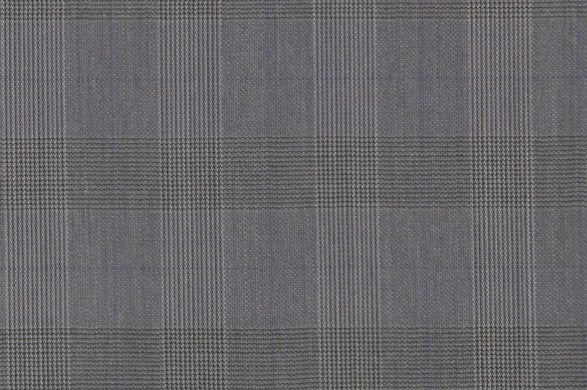 Dormeuil Fabric Blue Check 100% Wool (Ref-838189)
