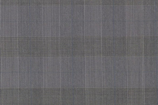 Dormeuil Fabric Blue Check 100% Wool (Ref-838189)