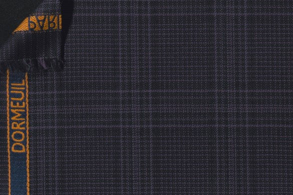 Dormeuil Fabric Purple Check 100% Wool (Ref-838190)