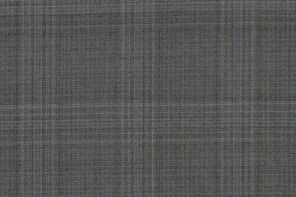 Dormeuil Fabric Grey Check 100% Wool (Ref-838192)