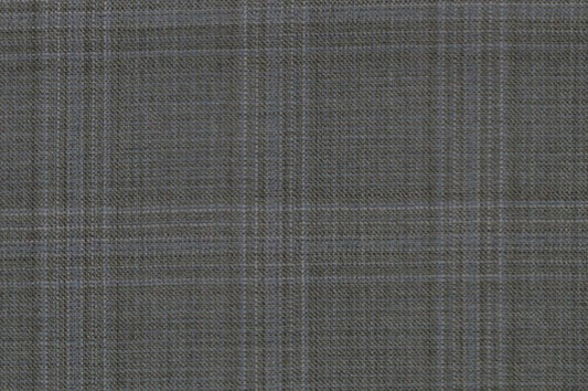 Dormeuil Fabric Grey Check 100% Wool (Ref-838192)