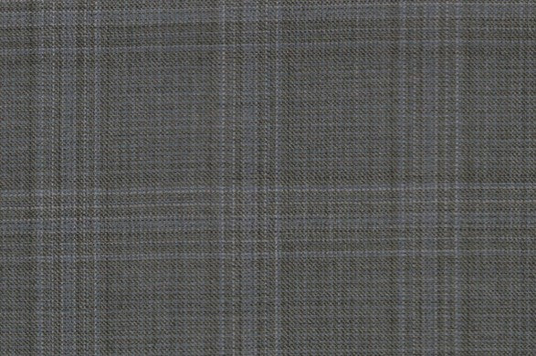 Dormeuil Fabric Grey Check 100% Wool (Ref-838192)