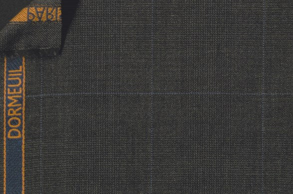 Dormeuil Fabric Grey Check 100% Wool (Ref-838193)