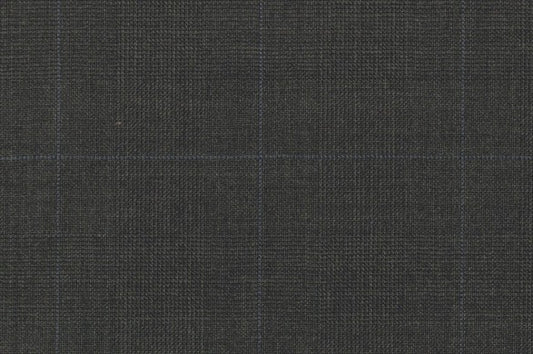 Dormeuil Fabric Grey Check 100% Wool (Ref-838193)