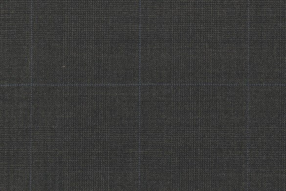 Dormeuil Fabric Grey Check 100% Wool (Ref-838193)