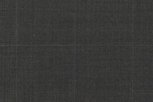 Dormeuil Fabric Grey Check 100% Wool (Ref-838193)