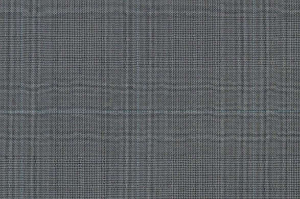 Dormeuil Fabric Blue Check 100% Wool (Ref-838195)
