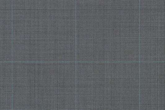 Dormeuil Fabric Green Check 100% Wool (Ref-838195)