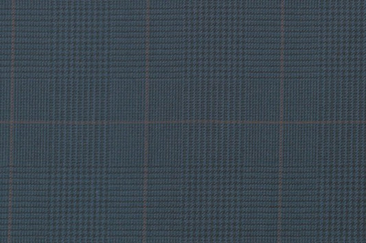 Dormeuil Fabric Blue Check 100% Wool (Ref-838196)