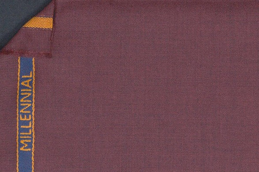 Dormeuil Fabric Burgundy Plain 100% Wool (Ref-839003)