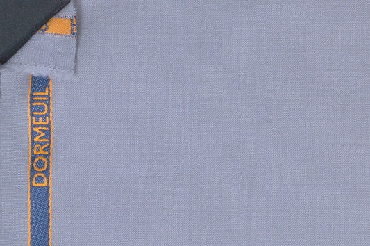 Dormeuil Fabric Grey Plain 100% Wool (Ref-839106)