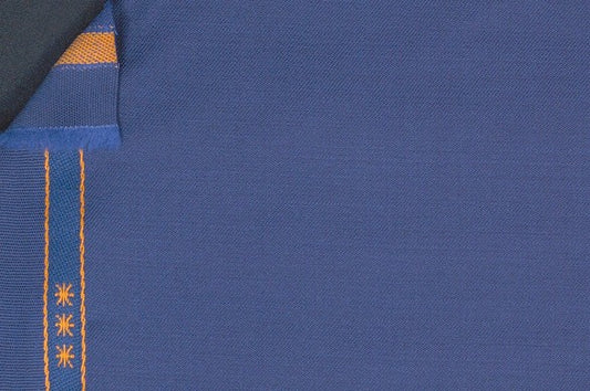Dormeuil Fabric Blue Plain 100% Wool (Ref-839121)