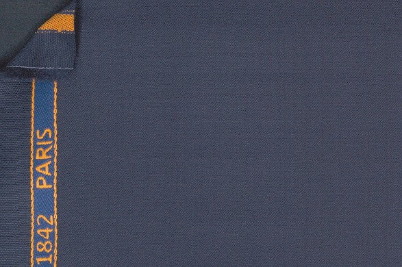 Dormeuil Fabric Navy Plain 100% Wool (Ref-839124)