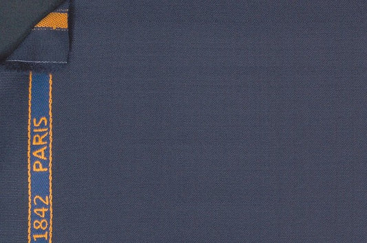Dormeuil Fabric Navy Plain 100% Wool (Ref-839124)
