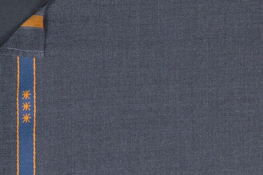 Dormeuil Fabric Grey Plain 100% Wool (Ref-839125)