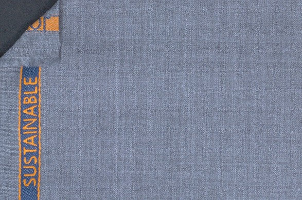 Dormeuil Fabric Grey Plain 100% Wool (Ref-839126)
