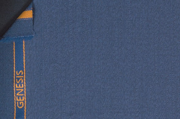 Dormeuil Fabric Blue Plain 100% Wool (Ref-839151)