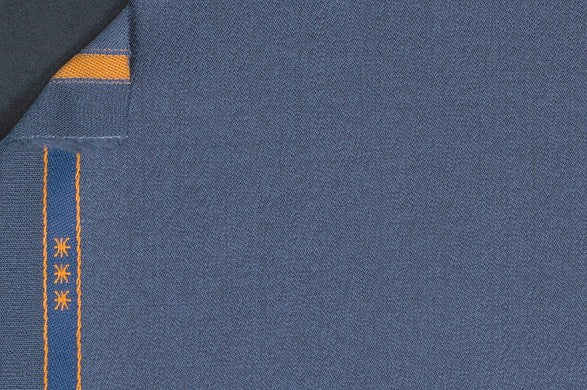 Dormeuil Fabric Blue Plain 100% Wool (Ref-839152)